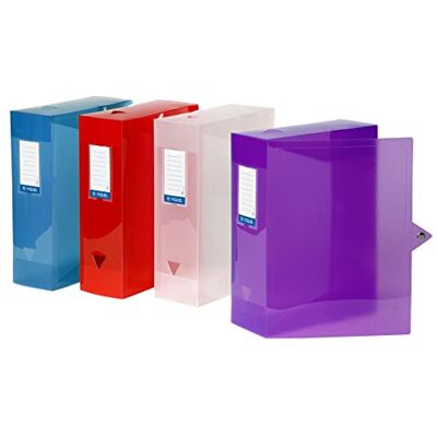 Viquel Class Docs PROPYGLASS, 4er Pack (4 Ranking Polypropylen-Rücken 100 mm Farben sortiert Viquel Class Docs PROPYGLASS, 4er Pack (4 Ranking Polypropylen-Rücken 100 mm Farben sortiert