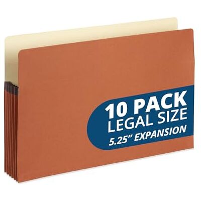 Blue Summit Supplies Blue Summit Fächermappen-Organizer, Büromaterial, legale Größe, 13,3 cm Erweiterung, 10 Stück Blue Summit Supplies Blue Summit Fächermappen-Organizer, Büromaterial, legale Größe, 13,3 cm Erweiterung, 10 Stück