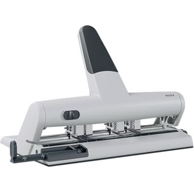 Leitz AKTO Variabler Mehrfachlocher, Für 30 Blatt, Mit Clipsystem für einstellbares Lochen von bis zu 6 Löchern, Aus Aluminiumdruckguss, recycelte Kunststoffteile, 100% recycelbar, Weiß, 51140084 Leitz AKTO Variabler Mehrfachlocher, Für 30 Blatt, Mit Clipsystem für einstellbares Lochen von bis zu 6 Löchern, Aus Aluminiumdruckguss, recycelte Kunststoffteile, 100% recycelbar, Weiß, 51140084