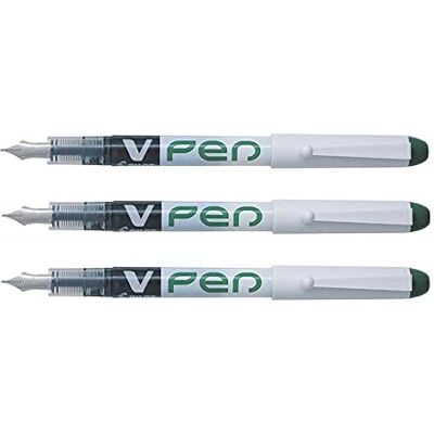 PILOT Einweg-Füllfederhalter, V-Pen, radierbar, Grün, 3 Stück PILOT Einweg-Füllfederhalter, V-Pen, radierbar, Grün, 3 Stück