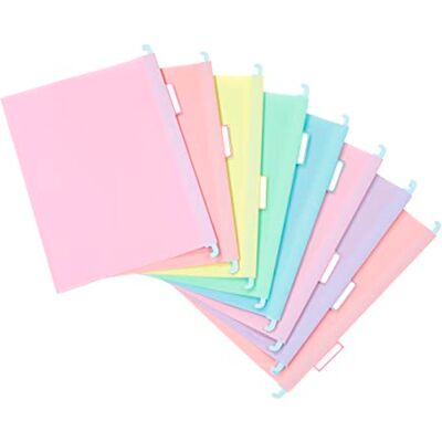Viquel Set mit 8 Hängemappen aus Kunststoff Rainbow Pastel – Pastellfarben – robuster Kunststoff – Registerkarte zur Identifizierung – 5 Farben sortiert Viquel Set mit 8 Hängemappen aus Kunststoff Rainbow Pastel – Pastellfarben – robuster Kunststoff – Registerkarte zur Identifizierung – 5 Farben sortiert