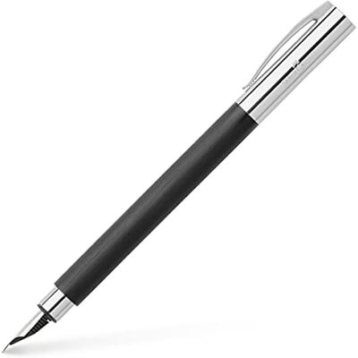 Faber-Castell Füller Ambition Edelharz, Schwarz Silber, Feder F Faber-Castell Füller Ambition Edelharz, Schwarz Silber, Feder F