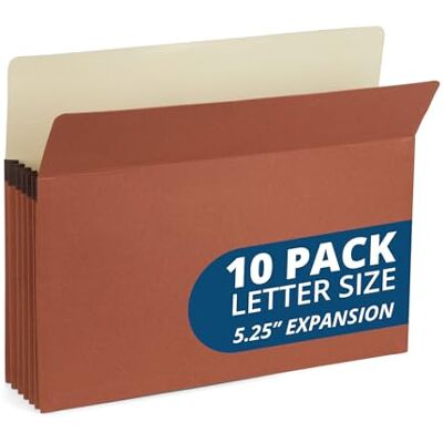Blue Summit Supplies Blue Summit Fächermappen, Briefgröße, 13,3 cm Erweiterung, Redrope 10 Ordner, Büro Zubehör Blue Summit Supplies Blue Summit Fächermappen, Briefgröße, 13,3 cm Erweiterung, Redrope 10 Ordner, Büro Zubehör