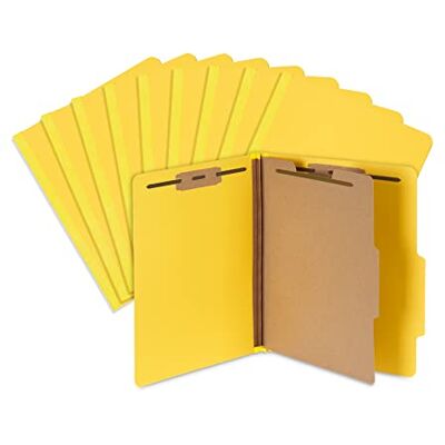 Blue Summit Supplies Klassifizierungsmappe Aktenordner, Briefgröße, gelb, 1 Trennblätter, 10 Stück Blue Summit Supplies Klassifizierungsmappe Aktenordner, Briefgröße, gelb, 1 Trennblätter, 10 Stück