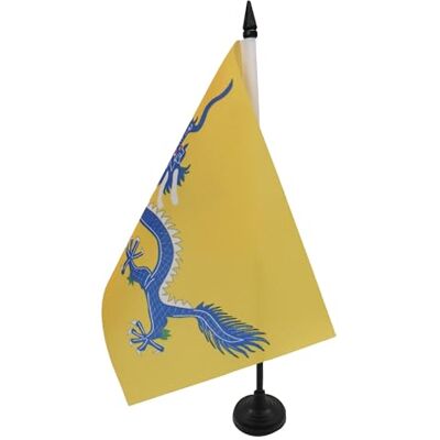 AZ FLAG Tischflagge China Qing-Dynastie 1889-1912 21x14 cm Kunststoffsockel Für innen Mandschu-Dynastie Tischflagge genähte Ausführung mit verstärkten Kanten mit Kunststoffstab 100D Polyester AZ FLAG Tischflagge China Qing-Dynastie 1889-1912 21x14 cm Kunststoffsockel Für innen Mandschu-Dynastie Tischflagge genähte Ausführung mit verstärkten Kanten mit Kunststoffstab 100D Polyester