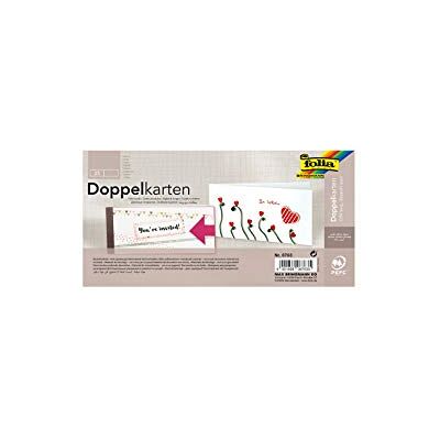 folia 8763 Briefkarten DIN lang, weiß, doppelt quer 25 Stück Doppelkarten zum kreativen Gestalten von Einladungen, Glückwunschkarten folia 8763 Briefkarten DIN lang, weiß, doppelt quer 25 Stück Doppelkarten zum kreativen Gestalten von Einladungen, Glückwunschkarten