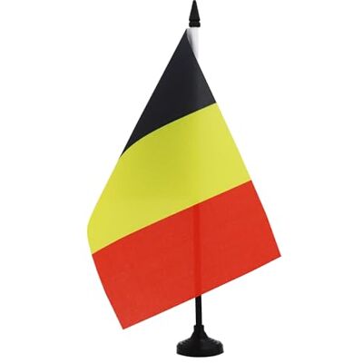 AZ FLAG Tischflagge Motorsport Belgien 21x14 cm Kunststoffsockel Für innen Belgische Tischflagge Autoracen nationaal België genähte Ausführung mit verstärkten Kanten mit Kunststoffstab AZ FLAG Tischflagge Motorsport Belgien 21x14 cm Kunststoffsockel Für innen Belgische Tischflagge Autoracen nationaal België genähte Ausführung mit verstärkten Kanten mit Kunststoffstab