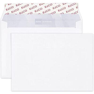 Elco 30686 Premium Briefumschlag, C6, 162 x 114 mm für papierformat a6, 100 g/qm, 500 Stück, hochweiß Elco 30686 Premium Briefumschlag, C6, 162 x 114 mm für papierformat a6, 100 g/qm, 500 Stück, hochweiß