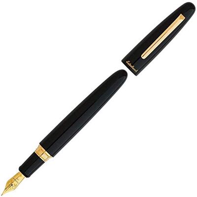 Esterbrook E176-M E176 Estie Ebony Oversized Füllfederhalter aus Acryl mit vergoldeten Beschlägen,,Federstärke Medium Estie Estie Oversize schwarz 133,8 mm länge Esterbrook E176-M E176 Estie Ebony Oversized Füllfederhalter aus Acryl mit vergoldeten Beschlägen,,Federstärke Medium Estie Estie Oversize schwarz 133,8 mm länge