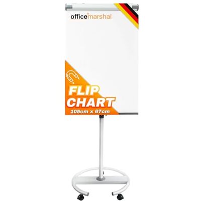 OfficeMarshal Flipchart Ständer Flip Chart Board magnetisch, beschreibbar, höhenverstellbar bis 180cm Flipcharts Whiteboard Staffelei Coyote (Shark, 73 x 105 cm) OfficeMarshal Flipchart Ständer Flip Chart Board magnetisch, beschreibbar, höhenverstellbar bis 180cm Flipcharts Whiteboard Staffelei Coyote (Shark, 73 x 105 cm)