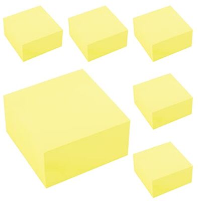 D.RECT Haftnotizen Gelb – 6x Sticky Notes Würfel à 400 Blatt – 76 x 76 mm – 2400 Haftnotizzettel – Super Sticky Selbstklebend – Für Büro, Schule & Zuhause D.RECT Haftnotizen Gelb – 6x Sticky Notes Würfel à 400 Blatt – 76 x 76 mm – 2400 Haftnotizzettel – Super Sticky Selbstklebend – Für Büro, Schule & Zuhause