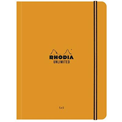 Rhodia 118758C Notizbuch Unlimited A5+ 60 Blatt kariert Orange Rhodia 118758C Notizbuch Unlimited A5+ 60 Blatt kariert Orange