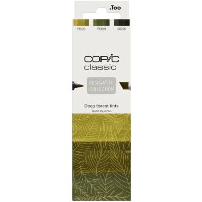 Copic Classic DESIGNER COLLECTION Set Deep forest tints, Marker Set mit 3 Grüntönen, Twin Marker mit einer breiten und einer feinen Spitze Copic Classic DESIGNER COLLECTION Set Deep forest tints, Marker Set mit 3 Grüntönen, Twin Marker mit einer breiten und einer feinen Spitze