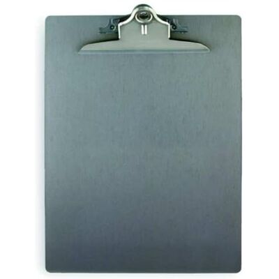 Saunders Läufer 22517 Aluminum Klemmbrett für DIN A4, extra starke und breite Klemme, stabile Schreibplatte, Hängeloch, abgerundete Ecken, silber Saunders Läufer 22517 Aluminum Klemmbrett für DIN A4, extra starke und breite Klemme, stabile Schreibplatte, Hängeloch, abgerundete Ecken, silber