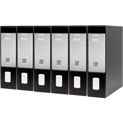 Esselte Rexel Dox Aktenordner (DIN A4 Inhalt) 6 Stück weiß Schwarz Esselte Rexel Dox Aktenordner (DIN A4 Inhalt) 6 Stück weiß Schwarz