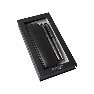 Online Schreib-Set Eleganza Diamond Titan I enthält Kugelschreiber, Füller, Echt-Lederetui I 3-teilig I in Geschenkbox I Füllhalter für Standardpatronen I Kulli mit Großraummine G2, 1 Stück (1er Pack) Online Schreib-Set Eleganza Diamond Titan I enthält Kugelschreiber, Füller, Echt-Lederetui I 3-teilig I in Geschenkbox I Füllhalter für Standardpatronen I Kulli mit Großraummine G2, 1 Stück (1er Pack)