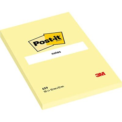 Post-it Große Notes, 6 Blöcke (600 Blatt), 101 mm x 152 mm, Gelb Selbsthaftende Notizzettel mit Stärkerer Haftung für Meetings, Listen und Erinnerungen; Haften auf Vertikalen Oberflächen Post-it Große Notes, 6 Blöcke (600 Blatt), 101 mm x 152 mm, Gelb Selbsthaftende Notizzettel mit Stärkerer Haftung für Meetings, Listen und Erinnerungen; Haften auf Vertikalen Oberflächen
