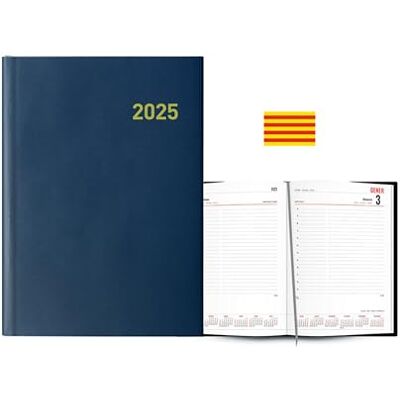 Ingraf Paris Kalender, Tag für Seite, 15 x 21 cm, Blau, Katalanisch 2025 Ingraf Paris Kalender, Tag für Seite, 15 x 21 cm, Blau, Katalanisch 2025
