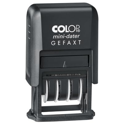 COLOP Datumstempel mit dem Text „GEFAXT“ Datum in Deutsch Jahresband mit 12 Jahren 2-farbiger Abdruck (Blau/Rot) S160/L4 ideal für Büro und Verwaltung COLOP Datumstempel mit dem Text „GEFAXT“ Datum in Deutsch Jahresband mit 12 Jahren 2-farbiger Abdruck (Blau/Rot) S160/L4 ideal für Büro und Verwaltung