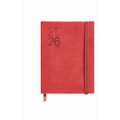 Miquelrius Tagesplaner 2026, leicht zu tragen (122 x 168 mm), Tagesplaner, flexibler Einband in Lederoptik, Papier 80 g/m², ES-EN-PT, Rot Miquelrius Tagesplaner 2026, leicht zu tragen (122 x 168 mm), Tagesplaner, flexibler Einband in Lederoptik, Papier 80 g/m², ES-EN-PT, Rot