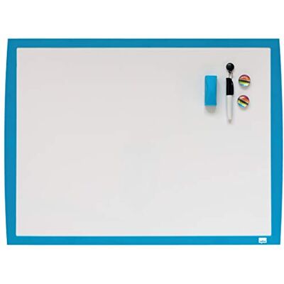 Nobo Kleines Magnetisches Whiteboard, Farbiger Rahmen, Wandmontage, Inklusive Passendem Zubehör, Zuhause/Büro, 585 x 430 mm, Blau, 2104176 Nobo Kleines Magnetisches Whiteboard, Farbiger Rahmen, Wandmontage, Inklusive Passendem Zubehör, Zuhause/Büro, 585 x 430 mm, Blau, 2104176