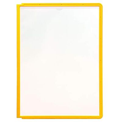 Durable 560604 Sherpa Vario Panel aus Polypropylen für Dokumente, A4, mit Profilrahmen, Gelb, 10 Stück Durable 560604 Sherpa Vario Panel aus Polypropylen für Dokumente, A4, mit Profilrahmen, Gelb, 10 Stück