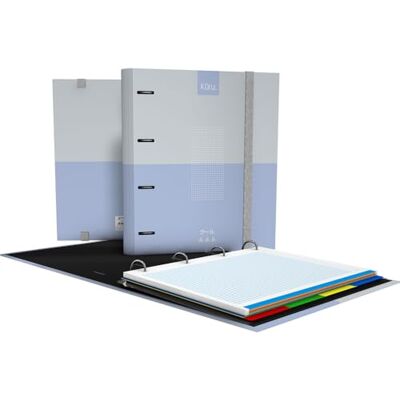 Grafoplás Ordner mit 4 Ringen A4 Kuru Blau Inklusive Ersatz-Raster 5 x 5 farbiger Rand Papier 90 g Kunststoff-Trennwände ergonomischer gebogener Rücken Ordner perfektes Schulmaterial Grafoplás Ordner mit 4 Ringen A4 Kuru Blau Inklusive Ersatz-Raster 5 x 5 farbiger Rand Papier 90 g Kunststoff-Trennwände ergonomischer gebogener Rücken Ordner perfektes Schulmaterial