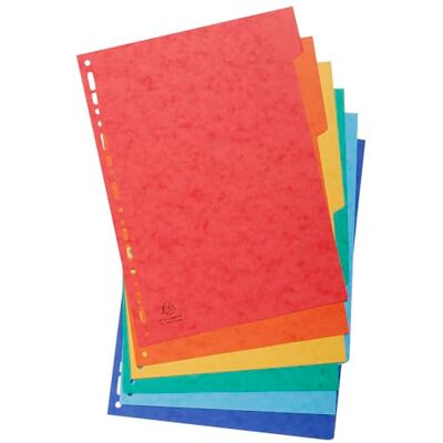 Exacompta 1406E 50er Pack Premium-Register für DIN A4 aus starkem Colorspankarton 6-teilig volle Höhe 22 x 29,7 cm vollfarbig 6 Farben mit Indexseite zum selbstgestalten Trennblätter Trennstreifen Exacompta 1406E 50er Pack Premium-Register für DIN A4 aus starkem Colorspankarton 6-teilig volle Höhe 22 x 29,7 cm vollfarbig 6 Farben mit Indexseite zum selbstgestalten Trennblätter Trennstreifen
