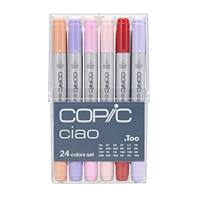 Copic Ciao Set, 24er Set im Acryl-Display, Twin Marker mit einer mittelbreiten und einer Brush-Spitze Copic Ciao Set, 24er Set im Acryl-Display, Twin Marker mit einer mittelbreiten und einer Brush-Spitze