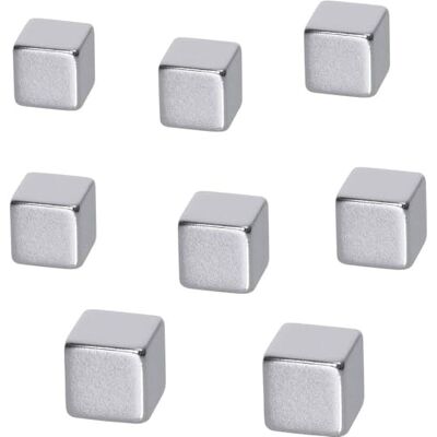 Sigel B3101 Neodym-Magnete BeBoard, Würfelmagnete im XL Format, gut zu greifen, extrem stark, 8er-Set, silber, für Glas-Magnettafeln, Whiteboards, Kühlschränke Sigel B3101 Neodym-Magnete BeBoard, Würfelmagnete im XL Format, gut zu greifen, extrem stark, 8er-Set, silber, für Glas-Magnettafeln, Whiteboards, Kühlschränke