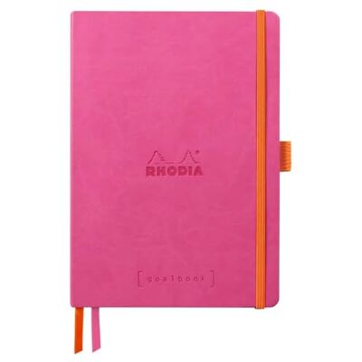 Rhodia 117809C Notizheft Goalbook rama DIN A5 (14,8x23cm), mit flexiblem Einband, 120 Blatt elfenbein 90g, Dot punktkariert, Fuchsia, 1 Stück Rhodia 117809C Notizheft Goalbook rama DIN A5 (14,8x23cm), mit flexiblem Einband, 120 Blatt elfenbein 90g, Dot punktkariert, Fuchsia, 1 Stück