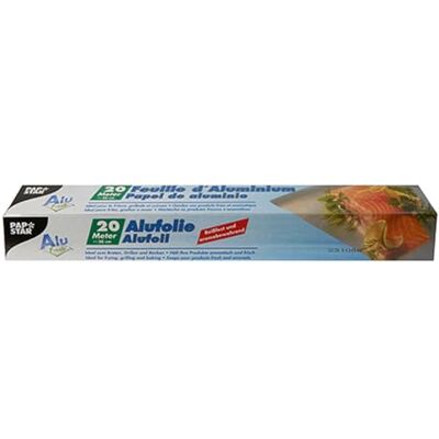 PAPSTAR Alufolie - 20 m x 30 cm - 11 my - Faltschachtel PAPSTAR Alufolie - 20 m x 30 cm - 11 my - Faltschachtel