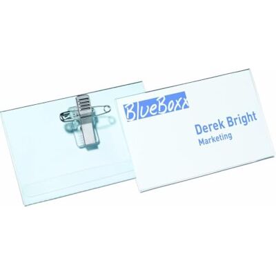 Durable Namensschild Economy mit Kombiklemme, 50 Stück, transparent, 814519 Durable Namensschild Economy mit Kombiklemme, 50 Stück, transparent, 814519