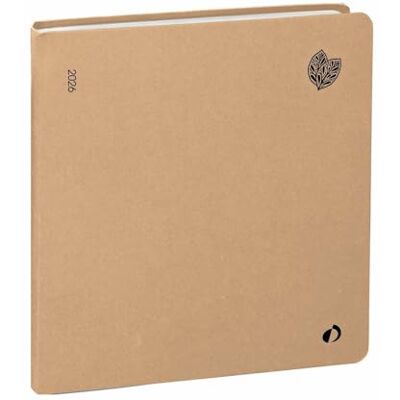 QUO VADIS Kalender – 2026 – Recycling – Wochenkalender – mehrsprachig – Harmony – Braun – 13 Monate von Dezember bis Dezember – 16 x 16 cm – Recyclingpapier Clairefontaine – hergestellt in QUO VADIS Kalender – 2026 – Recycling – Wochenkalender – mehrsprachig – Harmony – Braun – 13 Monate von Dezember bis Dezember – 16 x 16 cm – Recyclingpapier Clairefontaine – hergestellt in
