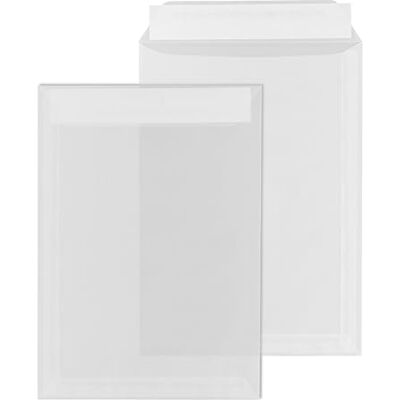 ÖKI Transparentkuvert C4, 25 Stück, Briefumschlag mit Haftstreifen, 229x324mm, 100g, weiß klar ÖKI Transparentkuvert C4, 25 Stück, Briefumschlag mit Haftstreifen, 229x324mm, 100g, weiß klar
