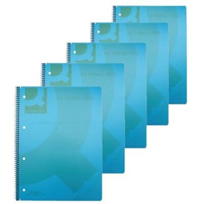 Q-Connect KF10037 Spiralbuch A4 Polypropylen transparent-blau Q-Connect KF10037 Spiralbuch A4 Polypropylen transparent-blau