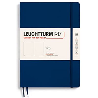 LEUCHTTURM1917 349299 Notizbuch Composition (B5), Softcover, 123 Nummerierte Seiten, Blanko, Marine LEUCHTTURM1917 349299 Notizbuch Composition (B5), Softcover, 123 Nummerierte Seiten, Blanko, Marine