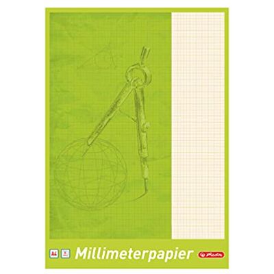 Herlitz Millimeterblock A4, 25 Blatt, 5 Stück Herlitz Millimeterblock A4, 25 Blatt, 5 Stück