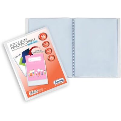 Favorit Ringbuch mit festen Umschlägen und personalisierbarer Vordertasche 30 transparente Blätter 15x21 cm A5 Favorit Ringbuch mit festen Umschlägen und personalisierbarer Vordertasche 30 transparente Blätter 15x21 cm A5