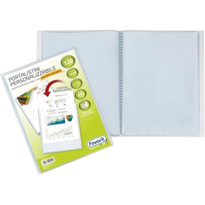 Favorit Ringbuch mit festen Umschlägen und personalisierbarer Vordertasche 120 transparente Blätter 22x30 cm A4 Favorit Ringbuch mit festen Umschlägen und personalisierbarer Vordertasche 120 transparente Blätter 22x30 cm A4