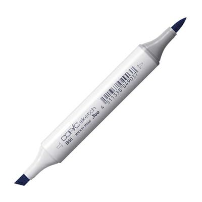 Copic Sketch Marker Typ B 66, Clematis, professioneller Pinselmarker, mit einer Super-Brush-Spitze und einer Medium-Broad-Spitze Copic Sketch Marker Typ B 66, Clematis, professioneller Pinselmarker, mit einer Super-Brush-Spitze und einer Medium-Broad-Spitze