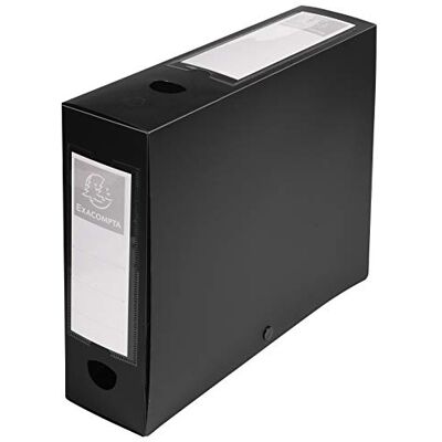 Exacompta 59831E 10er Pack Sammelbox OPAK 80mm mit Druckknopf aus blickdichtem Kunststoff für DIN A4 Archivbox Heftbox Zeichenbox Sammelmappe schwarz Exacompta 59831E 10er Pack Sammelbox OPAK 80mm mit Druckknopf aus blickdichtem Kunststoff für DIN A4 Archivbox Heftbox Zeichenbox Sammelmappe schwarz