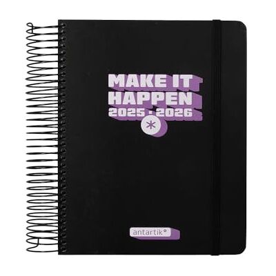 Liderpapel Schülerkalender Antartik 25-26 Spiralbindung Neon Schwarz Tag A5 zweisprachig Papier FSC 80 g Liderpapel Schülerkalender Antartik 25-26 Spiralbindung Neon Schwarz Tag A5 zweisprachig Papier FSC 80 g