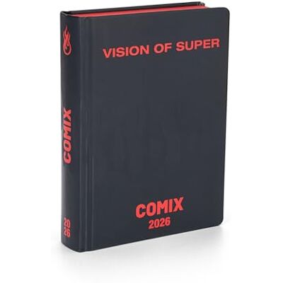 COMIX CENTURFIT Tageskalender 2026 Limited Fashion Edition, Schülerkalender für Jungen und Mädchen, mit festem Einband, exklusiven Aufklebern, Innenseite 100% , 12 x 16,5 cm, Schwarz und Rot COMIX CENTURFIT Tageskalender 2026 Limited Fashion Edition, Schülerkalender für Jungen und Mädchen, mit festem Einband, exklusiven Aufklebern, Innenseite 100% , 12 x 16,5 cm, Schwarz und Rot