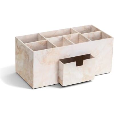 BIGSO BOX OF SWEDEN BIGSO VENDELA Schreibtisch Organizer mit 7 Fächern und Schublade – Ablagebox aus Faserplatte und Papier – Schreibtischset für Büromaterial – beige BIGSO BOX OF SWEDEN BIGSO VENDELA Schreibtisch Organizer mit 7 Fächern und Schublade – Ablagebox aus Faserplatte und Papier – Schreibtischset für Büromaterial – beige