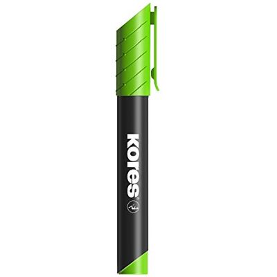 Kores K-Marker XP2: Yellowgreen Permanentmarker, Keilspitze mit wasserdichter und geruchsarmer Tinte, für alle Oberflächen, 12 Stück Kores K-Marker XP2: Yellowgreen Permanentmarker, Keilspitze mit wasserdichter und geruchsarmer Tinte, für alle Oberflächen, 12 Stück