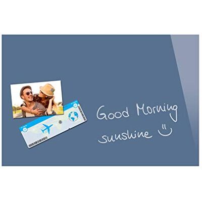 Sigel B1207 Glas-Magnettafel BeBoard blau, 60 x 40 cm, Memoboard magnetisch & beschreibbar, incl. 2 Neodym-Magnete, rahmenlos, für Wohnung und Büro Sigel B1207 Glas-Magnettafel BeBoard blau, 60 x 40 cm, Memoboard magnetisch & beschreibbar, incl. 2 Neodym-Magnete, rahmenlos, für Wohnung und Büro