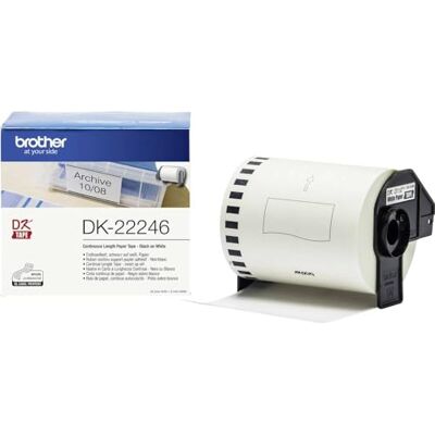 Brother DK-22246 selbstklebende Endlosetiketten (103 mm breit, 30,48 m lang, geeignet für QL-1050, QL-1050N, QL-1060N, QL-1100, QL-1110NWB) schwarz auf weiß (Papier) Brother DK-22246 selbstklebende Endlosetiketten (103 mm breit, 30,48 m lang, geeignet für QL-1050, QL-1050N, QL-1060N, QL-1100, QL-1110NWB) schwarz auf weiß (Papier)