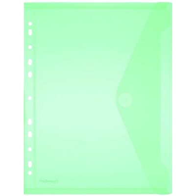 FolderSys Sichttasche A4, Klappe, Lochrand, transparent grün PG/10St FolderSys Sichttasche A4, Klappe, Lochrand, transparent grün PG/10St