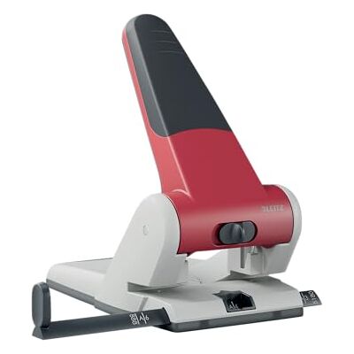 Leitz Extrastarker Registratur-Locher, Für 65 Blatt, Großer leistungsstarker Locher für müheloses Lochen im Büro, Aus Aluminiumdruckguss, recycelte Kunststoffteile, 100% recycelbar, Rot, 51800025 Leitz Extrastarker Registratur-Locher, Für 65 Blatt, Großer leistungsstarker Locher für müheloses Lochen im Büro, Aus Aluminiumdruckguss, recycelte Kunststoffteile, 100% recycelbar, Rot, 51800025